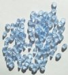 100 5mm Light Sapphire Three Sided Diamond Glass Beads